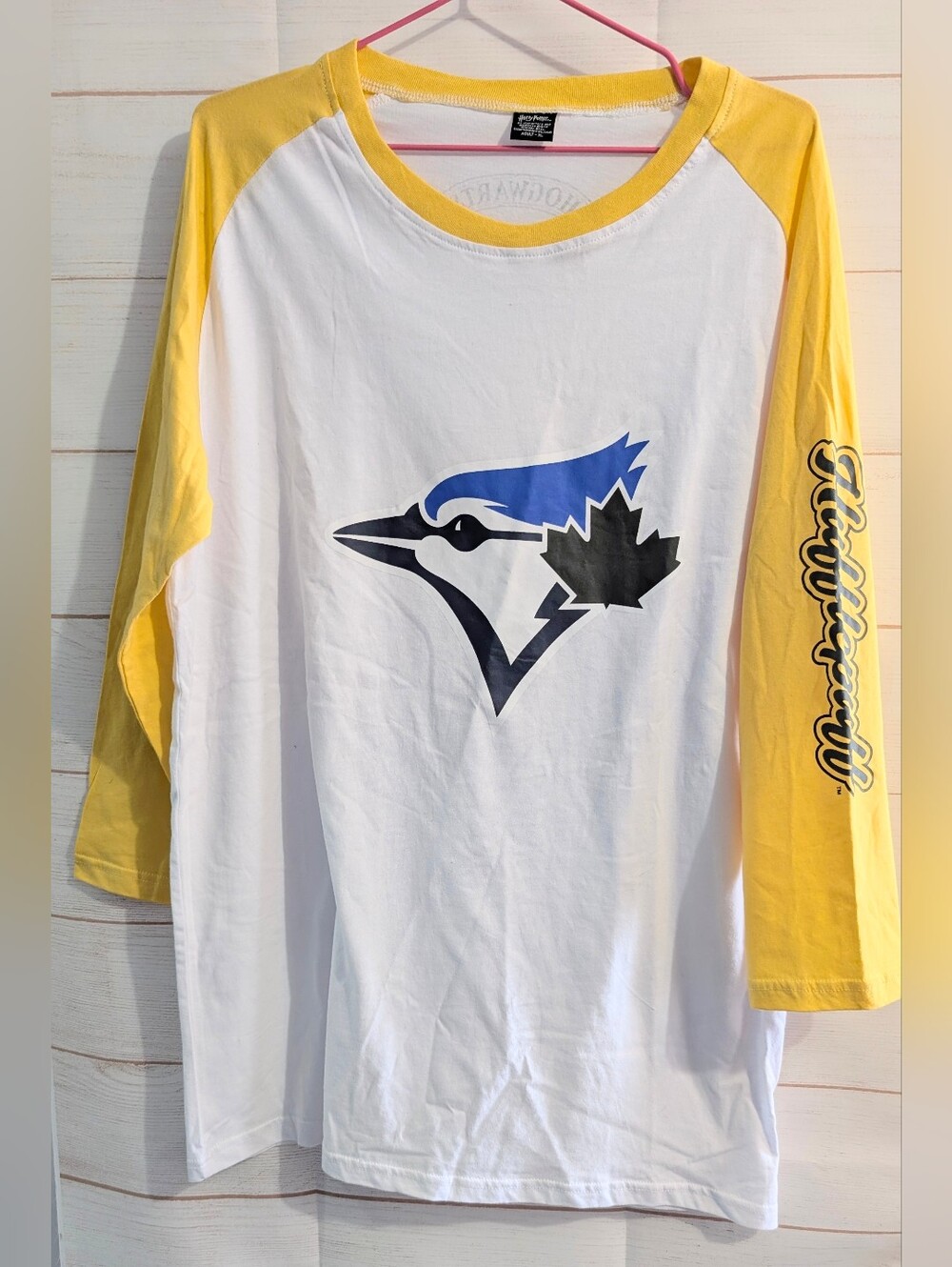 Rare Toronto Blue Jays X Harry Potter Hogwarts Colab Raglan Shirt  Size XL